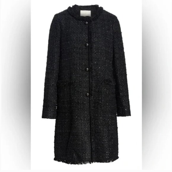 🎁 NWT Kate Spade New York Dashing Beauty Sparkle Tweed Coat - Picture 3 of 16